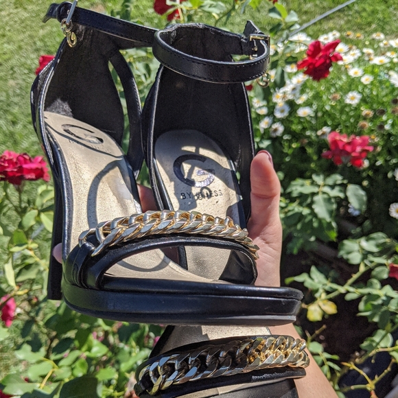 ✨GUESS Y2K Luxury Chain and Ankle Charm Heels✨ - Picture 3 of 8